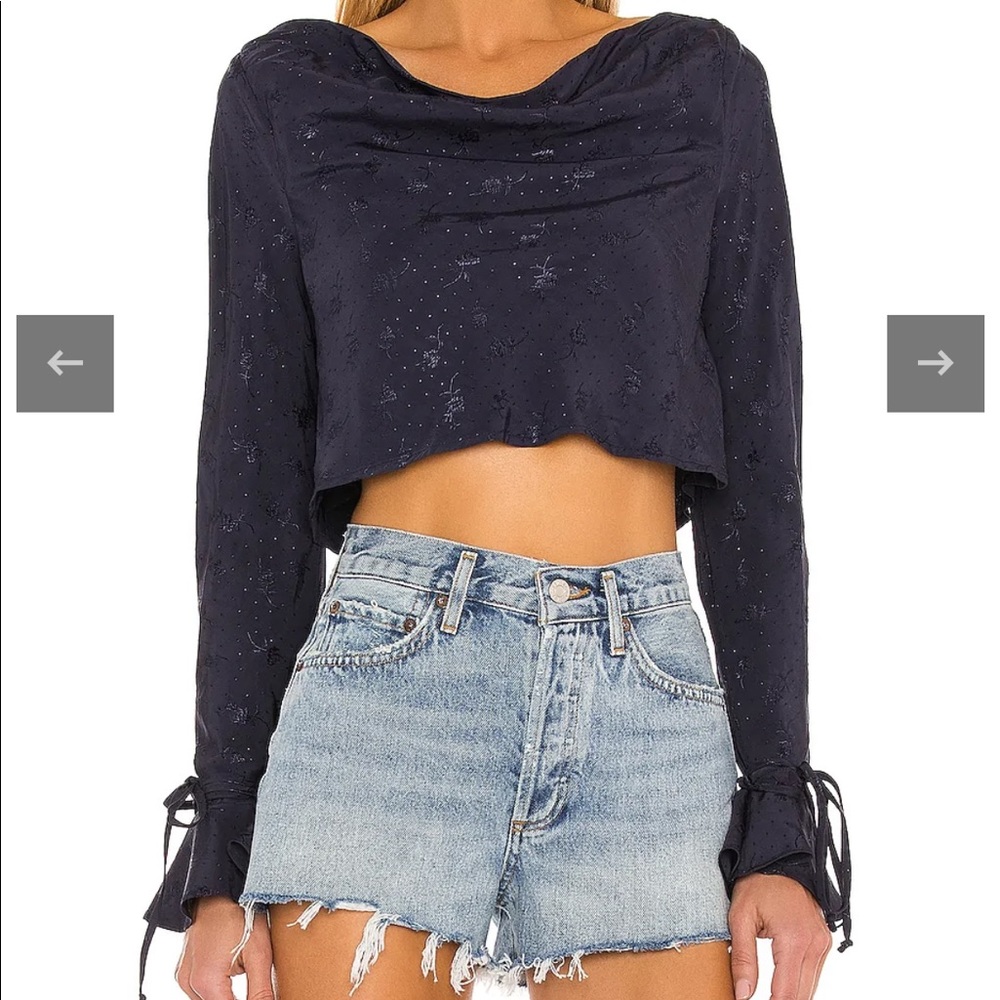 NEW TULAROSA MARGO TOP IN NAVY